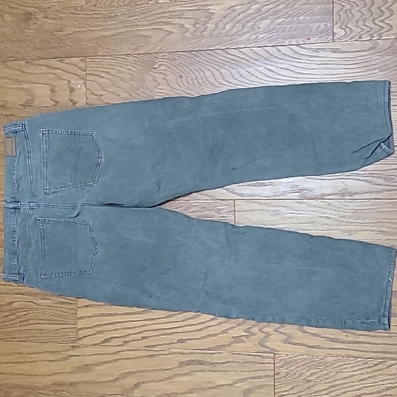 American Eagle Stretch Corduroy '90s Straight Pant Green / Gray Sz 14 - Picture 4 of 5